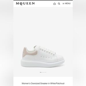 Alexander McQueen Women's Oversized Sneaker in White/Patchouli